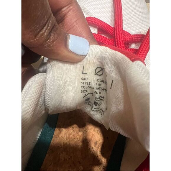 LOCI ELEVEN TRAINER OCEAN: WHITE/RED/NAVY size EU39  US 8 women  NWOT$170 - Picture 9 of 11